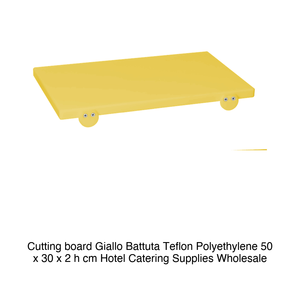 Yellow Polyethylene Cutting <b>Board</b> 50 × 30 × 2 h cm, with Counter Stop - Product Image 2