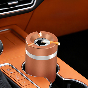 Cendrier de voiture anti-cendres volantes avec couvercle rotatif, hermétique, robuste, anti-odeur, en aluminium durable et sûr, ajustement universel, pour BMW Toyota Honda - Product Image 2