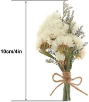 Buket Mini Gypsophila Kustom, Bunga Kering dalam Rangkaian Daisy & Daun Lagurus Kapas untuk Pernikahan Hari Ibu