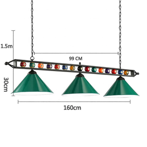 Lampada di Design per Biliardo di Alta Gamma con 3 Teste, Adatta per Tavoli da 8FT e 9FT - Product Image 3