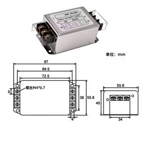 ตัวกรองไฟฟ้า CW4L2-S(005)3A ถึง 40A ชนิดเทอร์มินัล 220v AC EMI แหล่งจ่ายไฟ ตัวกรองป้องกันการรบกวน - Product Image 2