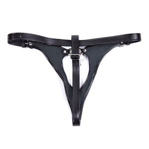 <span class=keywords><strong>Jeu</strong></span> sexuel pour adultes, accessoires exotiques pour le flirt, lingerie sexy, ceinture de chasteté, pantalon en cuir PU avec chaîne pour femme - Product Image 4