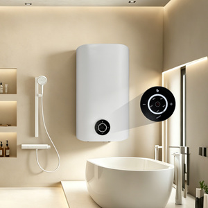Scaldabagno Elettrico Verticale Sottile da 50L <span class=keywords><strong>con</strong></span> Doppio Serbatoio, Design Innovativo, per Doccia e Bagno, Ideale per Hotel - Product Image 1