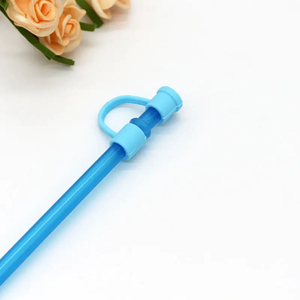 Mới tùy chỉnh Silicone đầy màu sắc rơm Topper bao gồm rơm bìa dễ thương PVC thiết lập tập tin đính kèm rơm Topper - Product Image 4