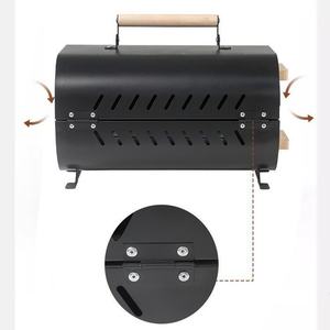 เตาย่างบาร์บีคิวแบบพกพาสแตนเลสสำหรับตั้งแคมป์กลางแจ้งการออกแบบถังน้ำมันถังตั้งแคมป์ดีไซน์แบบพับได้ - Product Image 6