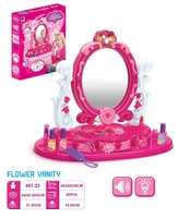 Ensemble de coiffeuse interactive pour enfants avec lumière et son, table de maquillage musicale pour jeux de rôle