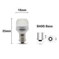 Ampoule LED E10 G18 BA9S 12V 24V 48V Frosted Concave à large plage de tension pour panneau de signalisation industrielle