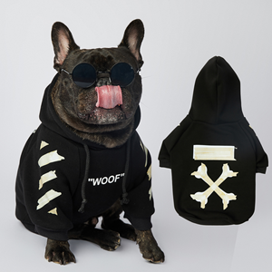 Venta al por mayor personalizado WOOF marca de mascotas deportes suéter con capucha <span class=keywords><strong>para</strong></span> perros <span class=keywords><strong>Pitbull</strong></span> - Product Image 3