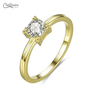 Personalize Statement 2 Gram Gold Ring Price 925 Sterling Silver Ring Zicronia Women Fashion Simple Jewelry 18k solid gold ring