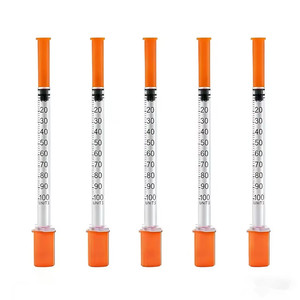 מארז מזרקי אינסולינה 1ml, 0.5ml, 0.3ml U100 עם מחט קבועה, מארז 1ml, מזרק אינסולינה 31 <span class=keywords><strong>Gauge</strong></span> 8mm, מתאים לשימוש בבעלי חיים - Product Image 4