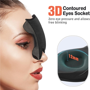 Antifaz para Dormir <span class=keywords><strong>de</strong></span> Espuma Contorneada 3D, Ajustable, Personalizable con Marca Privada, al por Mayor - Product Image 3