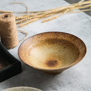 Bol en céramique rustique rétro Yilongxuan, style japonais luxueux, pour soupe, riz et nouilles, pour la salle à manger. - Product Image 3