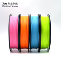 Filamen Printer 3D TPU 95A Seri Fluoresen Universal Kompatibel 1.75mm 1kg Bahan 3D Fleksibel Elastis Tinggi