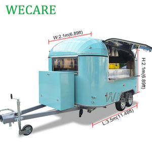 Wecare รถขายกาแฟแบบเคลื่อนที่ได้, รถขายอาหารวินเทจไอศกรีมรถลากสำหรับจัดเลี้ยงกาแฟพร้อมอุปกรณ์เต็มรูปแบบในครัว - Product Image 2