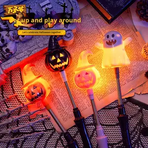 Halloween incandescente a manovella <span class=keywords><strong>Bar</strong></span> per bambini con lanterna di <span class=keywords><strong>zucca</strong></span> giocattolo Performance/forniture per feste Flash per decorazioni di Capodanno - Product Image 2