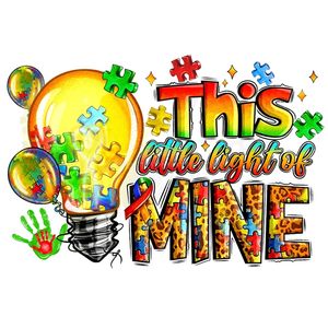 <span class=keywords><strong>This</strong></span> Is <span class=keywords><strong>Little</strong></span> <span class=keywords><strong>Light</strong></span> of <span class=keywords><strong>Mine</strong></span> Autism DTF Impresión de transferencia Hierro en pegatinas Sublimación Bolsas de ropa Ropa Lista para presionar - Product Image 1