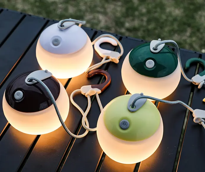 Portable Silicone Outdoor Camping Light Multifunctional Retro Camping Horse Light USB Charging LED Tent Atmosphere Hanging Light