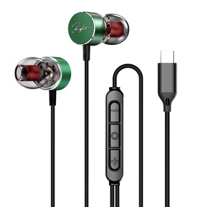 หูฟังอินเอียร์แบบมีสายชนิดแฮนด์ฟรีสเตอริโอ Type-C IPX-5ไดรเวอร์แบบไดนามิก5D เบสสเตอริโอสำหรับเล่นเกม iPhone เล่นเพลงกีฬากันน้ำ - Product Image 3