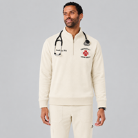Blouson personnalisé à fermeture éclair pour service d'urgence avec nom et titre – Cadeau brodé pour infirmières et médecins de l'USINE – Collection Printemps