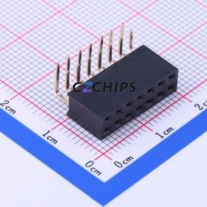 A2541HWR-2x7P Pin Socket Bent Lead Through Hole,P=2.54mm Connector 2x7P 2.54mm 2.54mm Square Hole - Product Image 1