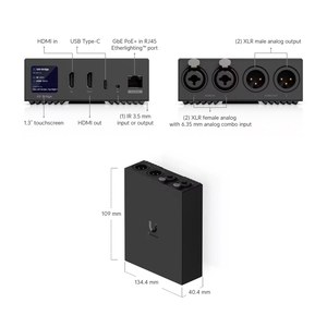 Ubiquiti EAV-Bridge AV-over-IP y Transmisor/Receptor de Audio XLR, Transmisor/Receptor de Audio HDMI y XLR W1181 - Product Image 2