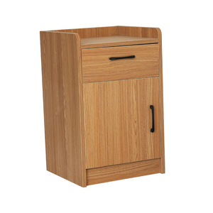 Wooden <b>Bedside</b> Table Hospital Cabinet With Drawer And Door For Bedroom <b>Storage</b> Durable Design - Product Image 1