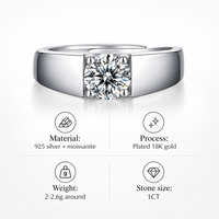 Bagues de fiançailles de luxe en argent sterling 925 avec diamant Moissanite, ajustables, pour mariage et soirée, meilleur cadeau