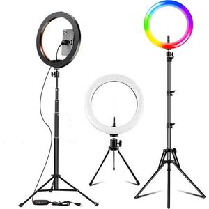 10 Inch RGB Video Ring <b>Light</b> 360 Photographic Lighting 16 Colors <b>Rainbow</b> LED RingLight for TikTok Youtube - Product Image 2