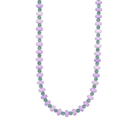 Collier multirangs coloré en perles pour femme, avec breloque cerise, design animalier tendance, plaqué or, fait main, cadeau, tiers