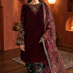 Vestido Casual para Mujer con Kurta, Pantalones Dhoti y Dupatta Bordada - Product Image 6