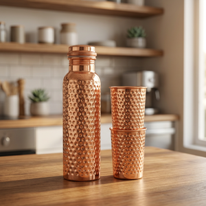Idées cadeaux : Coffrets de bouteilles d'eau isothermes en cuivre certifiées écologiques, designs personnalisables, qualité supérieure, 500 ml - Product Image 4