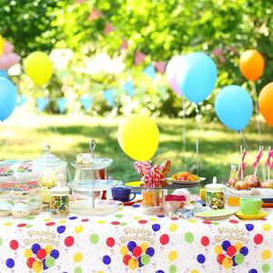 Colorful Balloons Plastic Tablecloth Rectangle 54x108in Happy Birthday Plastic <b>Table</b> <b>Cloths</b> <b>Disposable</b> Party Tablecloth - Product Image 3