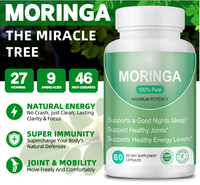 Agente de Dropshipping, Proveedor de Productos de Suplementos, Cápsulas de Hoja de Moringa - Suplemento Dietético (60 Cápsulas) para el Cuidado de la Salud