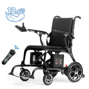Best Selling 2025 Luxury Carbon Fiber Electric Travel Wheelchair Folding Portable Remote Control Disabled Wheel <strong>Chair</strong> Wholesale - Product Image 1
