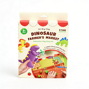 MIKATALE Boîte de <span class=keywords><strong>Pâte</strong></span> <span class=keywords><strong>à</strong></span> <span class=keywords><strong>Modeler</strong></span> Ultra-Légère et Sûre de Haute Qualité, Facile <span class=keywords><strong>à</strong></span> Utiliser, Thème Parc <span class=keywords><strong>à</strong></span> Dinosaures pour l'Aïd al-Fitr - Product Image 1