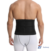 Ceinture de sudation abdominale pour hommes à 6 boutons, à double boucle auto-agrippante, en chloroprène, pour l'absorption de la transpiration et le remodelage de la taille