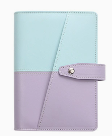 Carnet en cuir PU avec reliure à 6 <span class=keywords><strong>anneaux</strong></span> et fermeture éclair, personnalisable, format A6, pour planificateur budgétaire, journal, portefeuille et agenda - Product Image 3