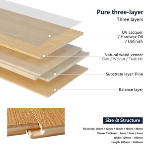 Parquet en chêne massif AVANTIMORA ISO9001 multicouche, peint à la main, qualité ABC, antidérapant, T&G 16 mm, pour salle d'exposition/école - Product Image 6