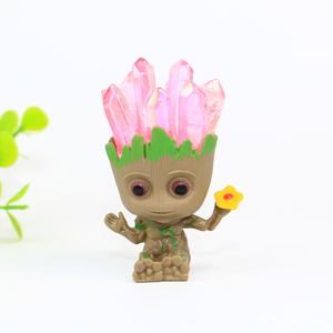 Pierre de cristal de guérison artisanale, <span class=keywords><strong>grappe</strong></span> de quartz Aura, <span class=keywords><strong>arbre</strong></span> en cristal de quartz clair, cadeau d'ornement pour bébé, vente en gros - Product Image 3