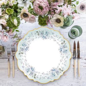 Platos de Pasta de cerámica Vintage estéticos, cuencos con forma de flor pequeña, diferentes tipos para aperitivo, vajilla de cena impresa a mano - Product Image 5