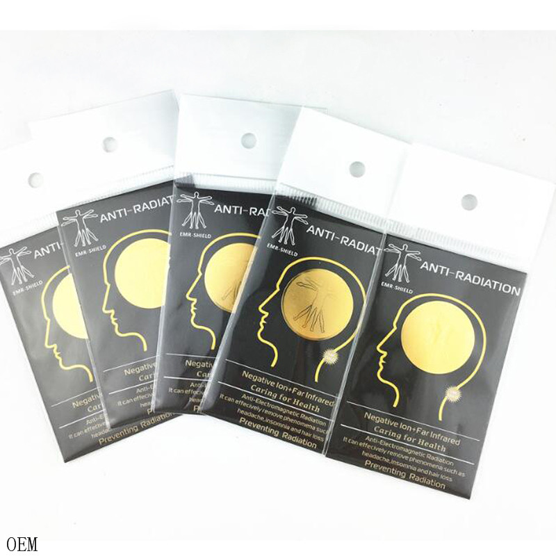 Популярный товар 2020 года, поглощающие электромагнитные волны, Золотая наклейка 24K с защитой от излучения для мобильного телефона