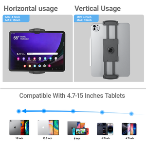 Nhiệm vụ nặng nề <span class=keywords><strong>Tablet</strong></span> núi khoan Cơ Sở-cho 4.7 "-15" <span class=keywords><strong>Tablet</strong></span> chủ cho xe tải xe bảng điều khiển bàn tường-xoay cho máy tính bảng điện thoại - Product Image 2