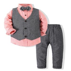 Conjuntos de 3 Piezas de Camisa, Chaleco y Pantalones para Bebés y Niños Pequeños, Ropa Formal para Niños, Trajes para Bodas y Fiestas, Conjunto de Ropa de Boutique para Niños - Product Image 3