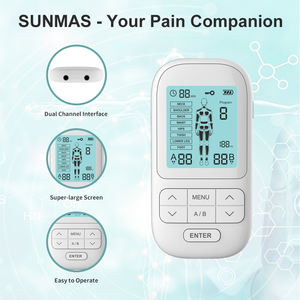 Appareil de thérapie <span class=keywords><strong>TENS</strong></span> portable à double canal, <span class=keywords><strong>unit</strong></span>é d'électrothérapie numérique portable, 32 modes, 20 niveaux pour la stimulation musculaire du corps - Product Image 3