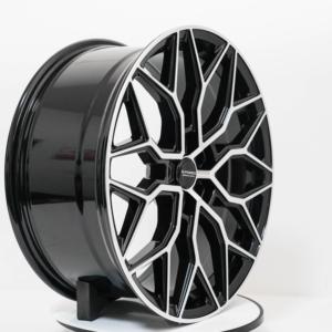 Jantes en alliage dynamique Kipardo 20x8.5 5x120 ET38mm à rayons en <span class=keywords><strong>Y</strong></span> fendus, finition noire usinée, pour BMW X3/X5/X6, berlines européennes et SUV <span class=keywords><strong>Tesla</strong></span> - Product Image 1