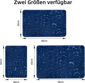 Coral Velvet Embossed Pebble Modern Non-Slip Polyester <b>Floor</b> Mat Bathroom Absorbent Solid Color Entrance Door Mat Bath Mat - Product Image 2