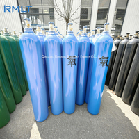 Bouteille de gaz oxygène médical 40L 50L conforme à la norme ISO 9809 avec valve et bouchon certifiée CE TPED