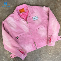 BENTURA Manteaux délavés zippés de haute qualité personnalisés Veste de travail en toile cirée de canard de charpentier vintage pour hommes