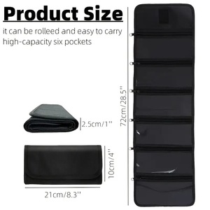 Money Organizer for Cash Bag with 6 Zip Pocket Waterproof Black Cash Envelope <strong>Wallet</strong> for Saving Bills Coins Budgeting <strong>Receipts</strong> - Product Image 5