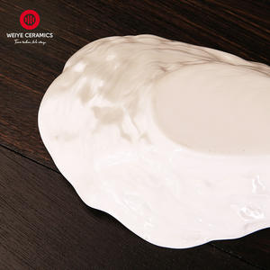 WEIYE nouveauté huîtres coquille forme <span class=keywords><strong>assiette</strong></span> ensemble base bambou <span class=keywords><strong>porcelaine</strong></span> blanche snack plat Dessert <span class=keywords><strong>assiette</strong></span> - Product Image 5